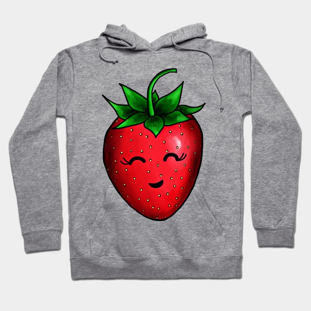 Strawberry Smiles Hoodie by sparkling-in-silence